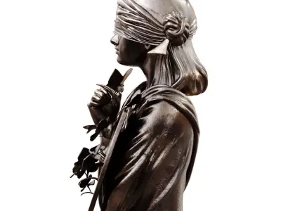  Girl with Butterflies Statue set 763 Low-poly 3D model