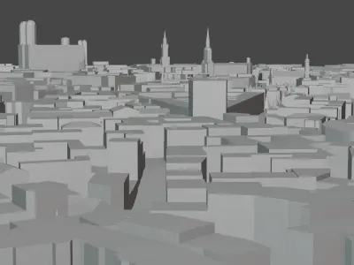 City made by hand 3D model