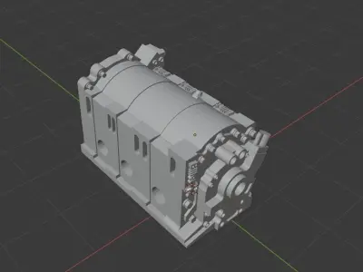 Billet style 20b engine block 3D print model
