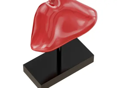 Figurine red lips 15 3D model