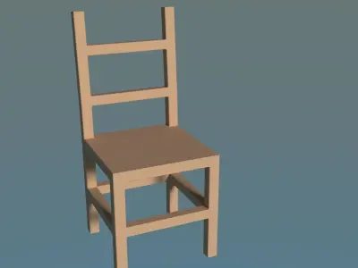 3d Chair wooden Free 3D model