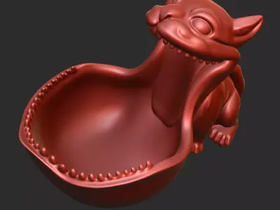 Big Mouthed Cat Key Bowl 3D print model
