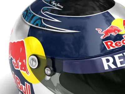 Helmet F1 2011 Sebastian Vettel 3D model