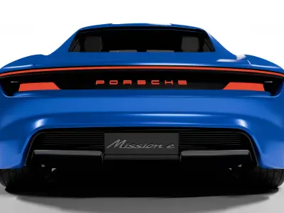 CAR Porsche Mission E Low-poly 3D model