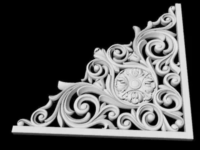 Corner decor ornament for furniture 3D model purchase