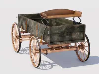 Carriage 01 Low-poly 3D model