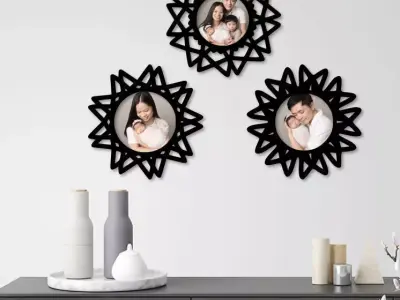 DECORATIVE PHOTO FRAMES SET OF 3 3D print model