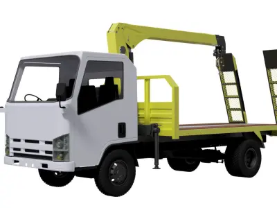 Truck Mounted Crane Heavy Duty 3D model