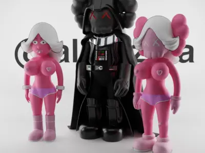 Kaws Darth Vader and Pink Twins for Print 3D print model
