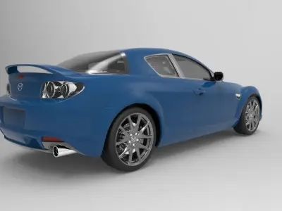 Mazda Rx8 2008 HQ interior 3D model