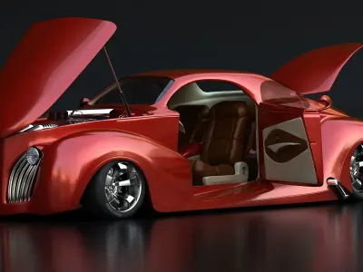 hotrod ford 1937 coupe 3D model