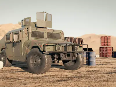 HUMMER M1151 Low-poly 3D model