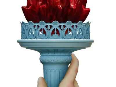 LIBERTY TORCH WALL LAMP 3D print model