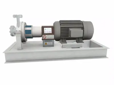 Water Centrifugal Pump PBR Low-poly 3D model