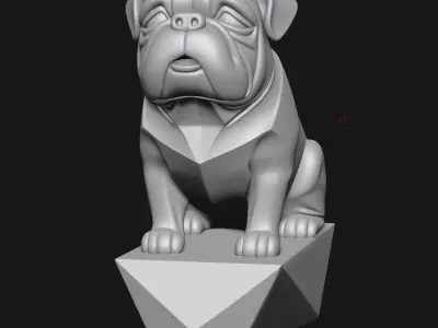 Bull Terrier Art Sculpture 3D print model