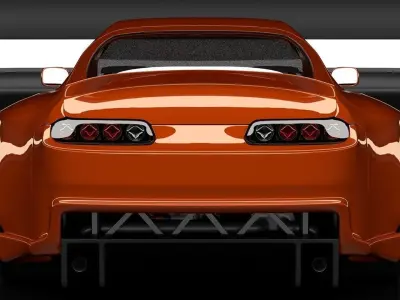 TOYOTA SUPRA Free low-poly 3D model