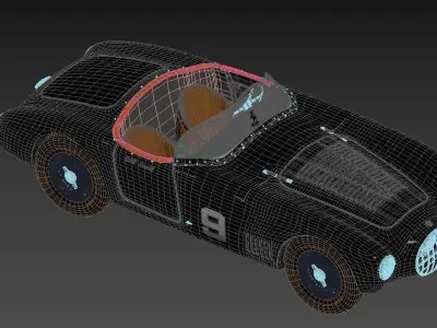 Sports Car Osca Black 3D model