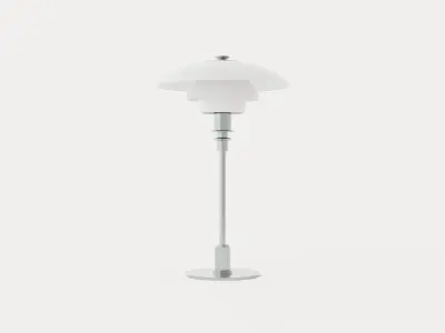 PH Table lamp - chrome-plated Low-poly 3D model