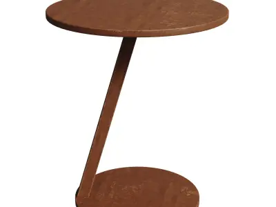 Wooden Support Table Free 3D model