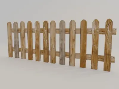 Fence Wood Free 3D model