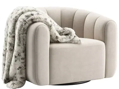 Fitz Swivel Chair CB2 3D model