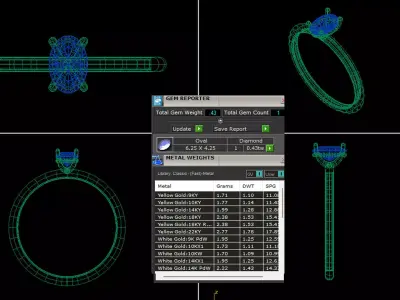 Oval Solitaire Ring Printable model 3dmodel 3D print model