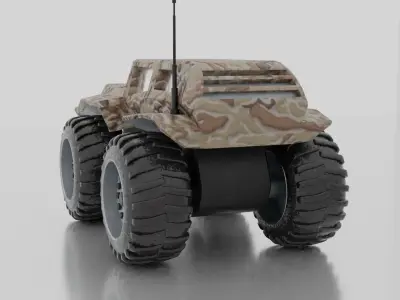 Monster Car Low-poly 3D model