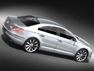Volkswagen passat cc 2008 midpoly 3D model