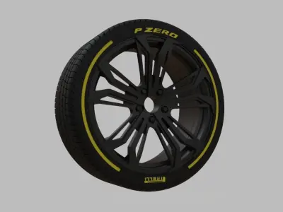 Miniature Enkei Vortex 5 Rim and Tire - 3D Print - No Textures 3D print model