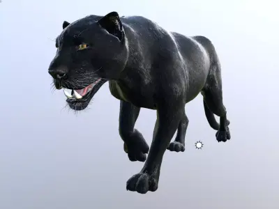 Panther -Lowpoly Animation Low-poly 3D model