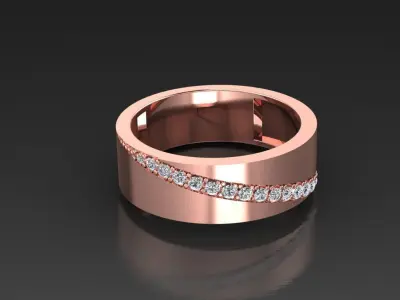 Diamond Jewelry Ring 3D print model 3D print model