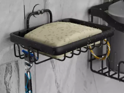 Metal soap holder 3D model