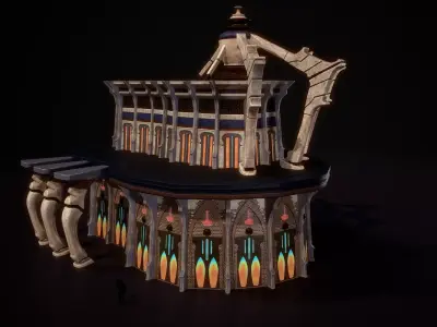 Building 4 Low-poly 3D model