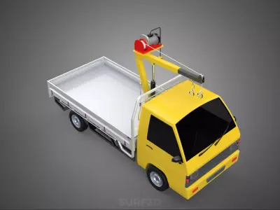 TRUCK PICKUP ELECTRIC WINCH HOIST LIFT BOOM HYDRAULIC CRANE JIB 3D model