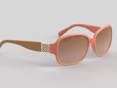 Square Rose Eyewear Glasses Low-poly 3D model