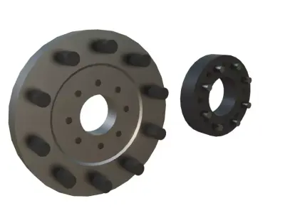 Spacer and Adapter Low-poly 3D model