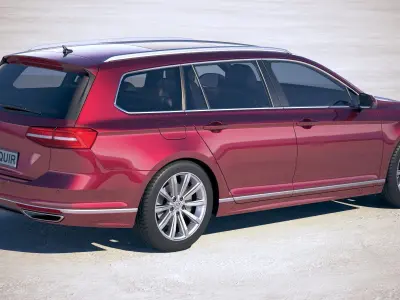 Volkswagen Passat Variant R-line 2018 3D model