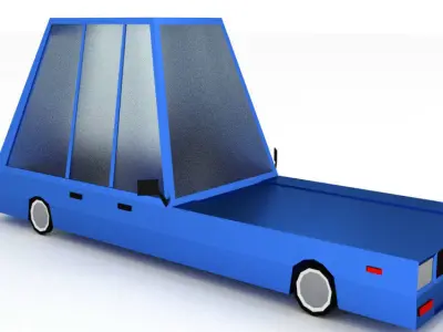 low poly car toy Low-poly 3D model