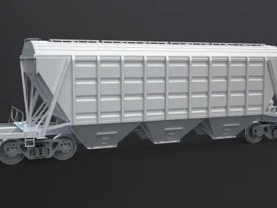 Hopper Car High-Poly 3D model