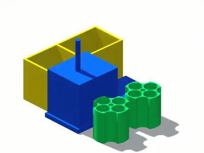 v 1 pen holder  Low-poly 3D model