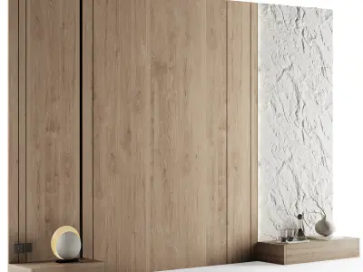 Headboard Wall Panel Composition 06 3D model