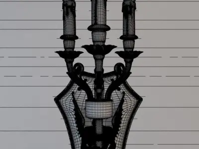 Winged Victory Bronze Wall Sconce 3D model