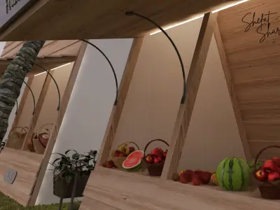 Stall or Kiosk or Booth Stand 3D model