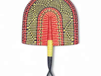 African Handwoven Fan 7 3D model