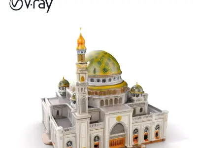 Ornate Mosque Architecture Model Pack Low-poly 3D model