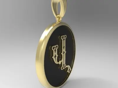 Decorative Letter V 3D print model