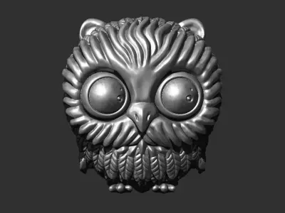 baby owl 3D print model