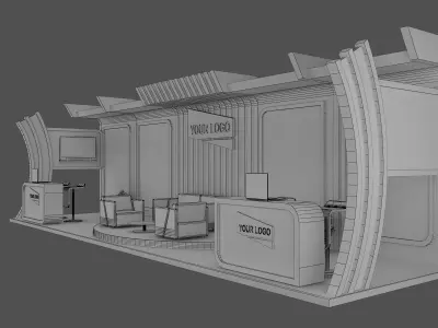 Booth Exhibition Stand a431b 3D model