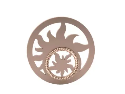 free gold pendant  Free 3D print model