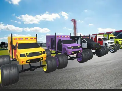  Low Poly Monster Turks pack-3 Low-poly 3D model